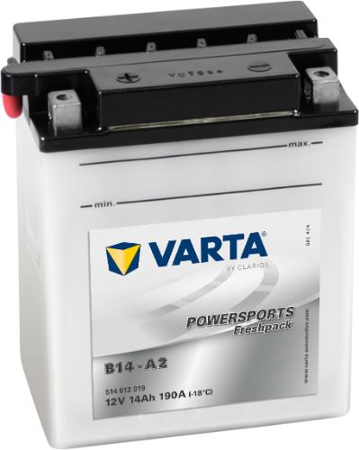 Varta - 514012019 - Powersports Battery , 12V 14Ah 190A