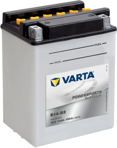 Varta - 514014019 - Powersports Battery , 12V 14Ah 190A