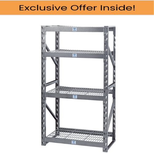 Draper 5230 Expert Heavy Duty Steel 4 Shelving Unit, 1040 x 610 x 1830mm