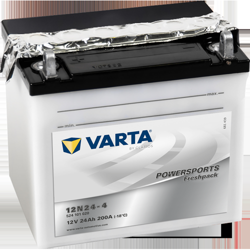 524101020 Varta Powersports Freshpack Battery 12V 24Ah, 1 Year Warranty