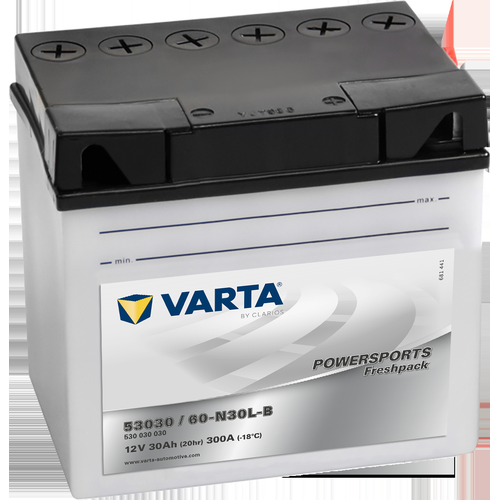 530030030 Varta Powersports Freshpack Battery 12V 30Ah, 1 Year Warranty