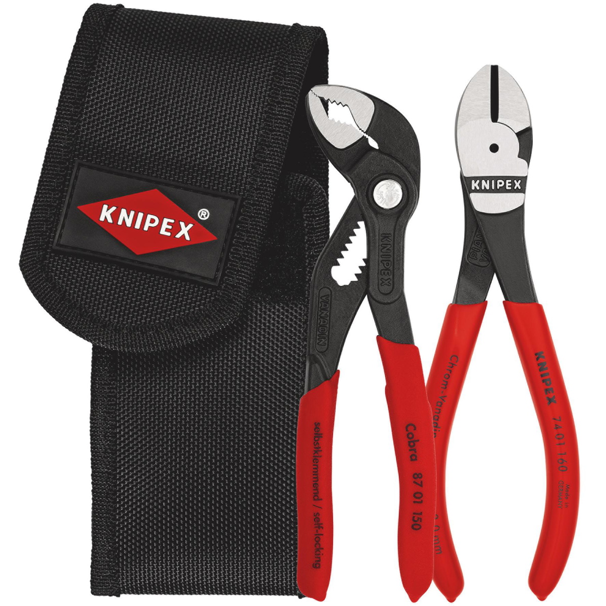Knipex 54230 00 20 72 V02 Mini Pliers Set Belt Pouch