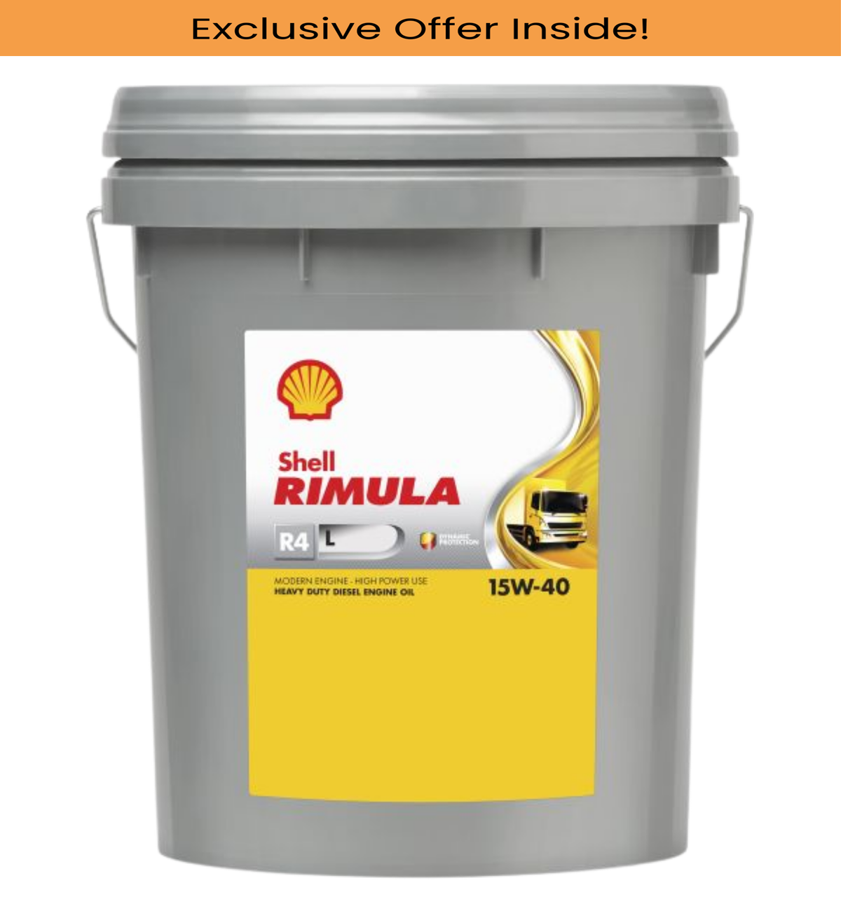 Shell - Rimula R4L 15W-40 CK4, HD Engine Oil - 20 Litre
