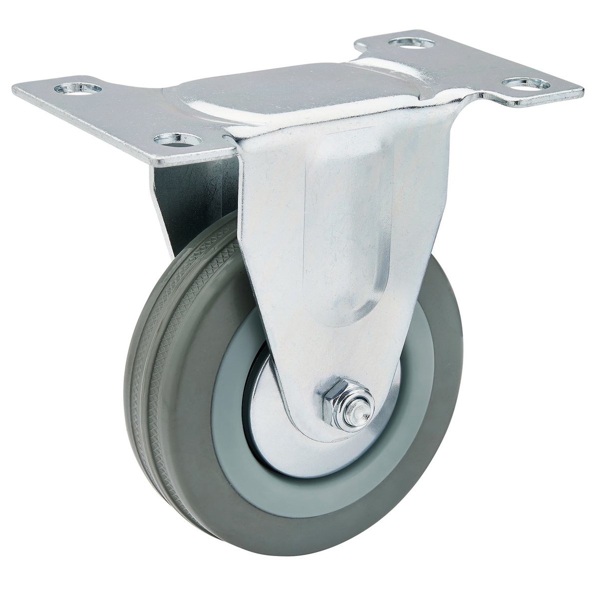 Draper 65477 Fixed Plate Rubber Castor 75mm 70kg SWL