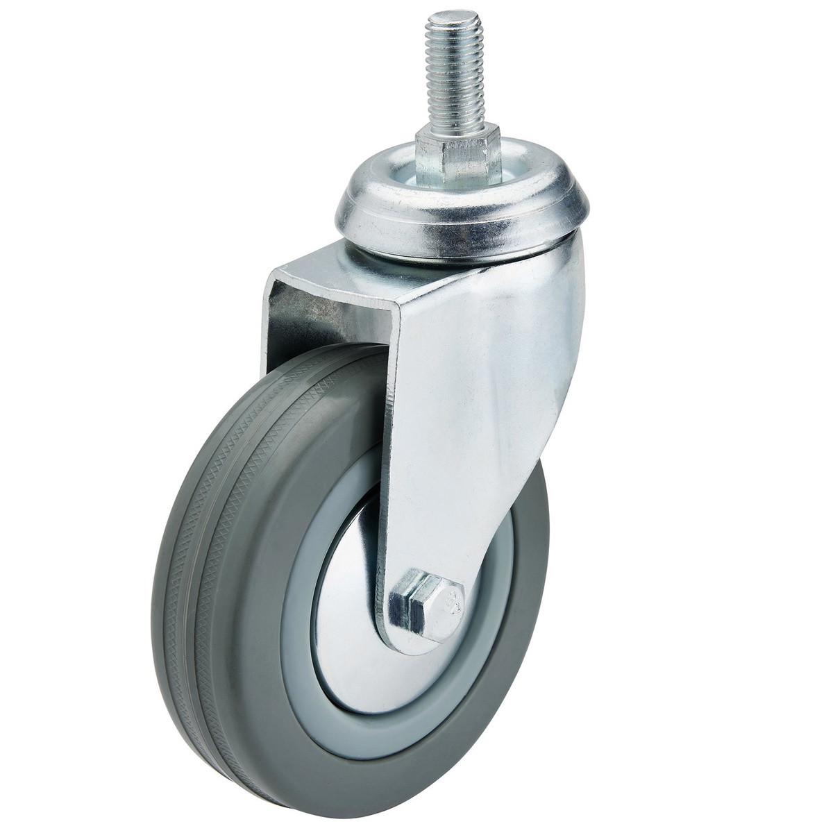 Draper 65480 Swivel Bolt Fixing Rubber Castor 100mm 80kg