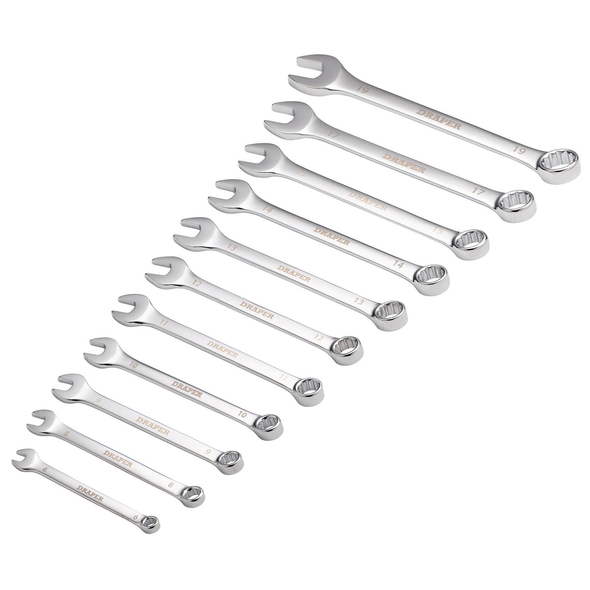 Draper 66093 HI-TORQ® Metric Combination Spanner Set 6-19mm 11Pc