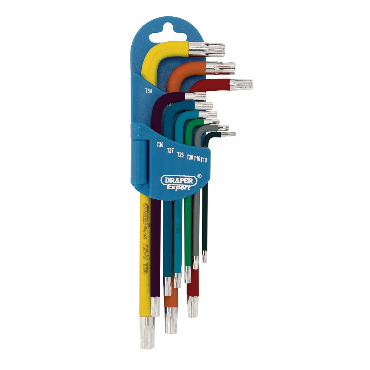 Draper 66143 TX-STAR® Metric Coloured Long Arm Key Set 9pc