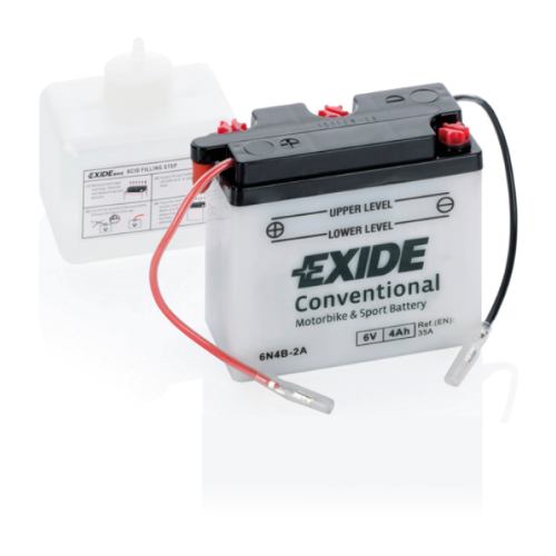 EXIDE - 6N4B-2A - Motorcycle Battery -6V 4Ah