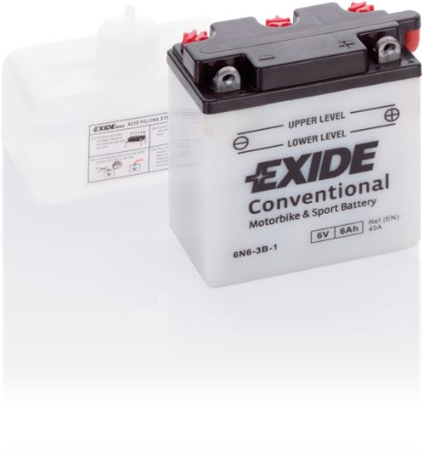 EXIDE - 6N6-3B-1 - Motorcycle Battery -6V 6Ah