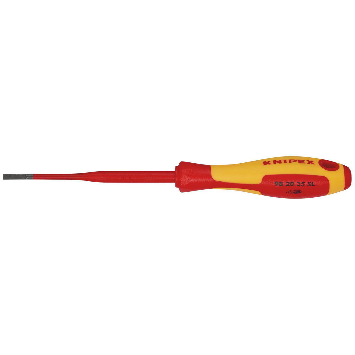 KNIPEX 72380 VDE Insulated Slotted Screwdriver 3.5x100mm Slim