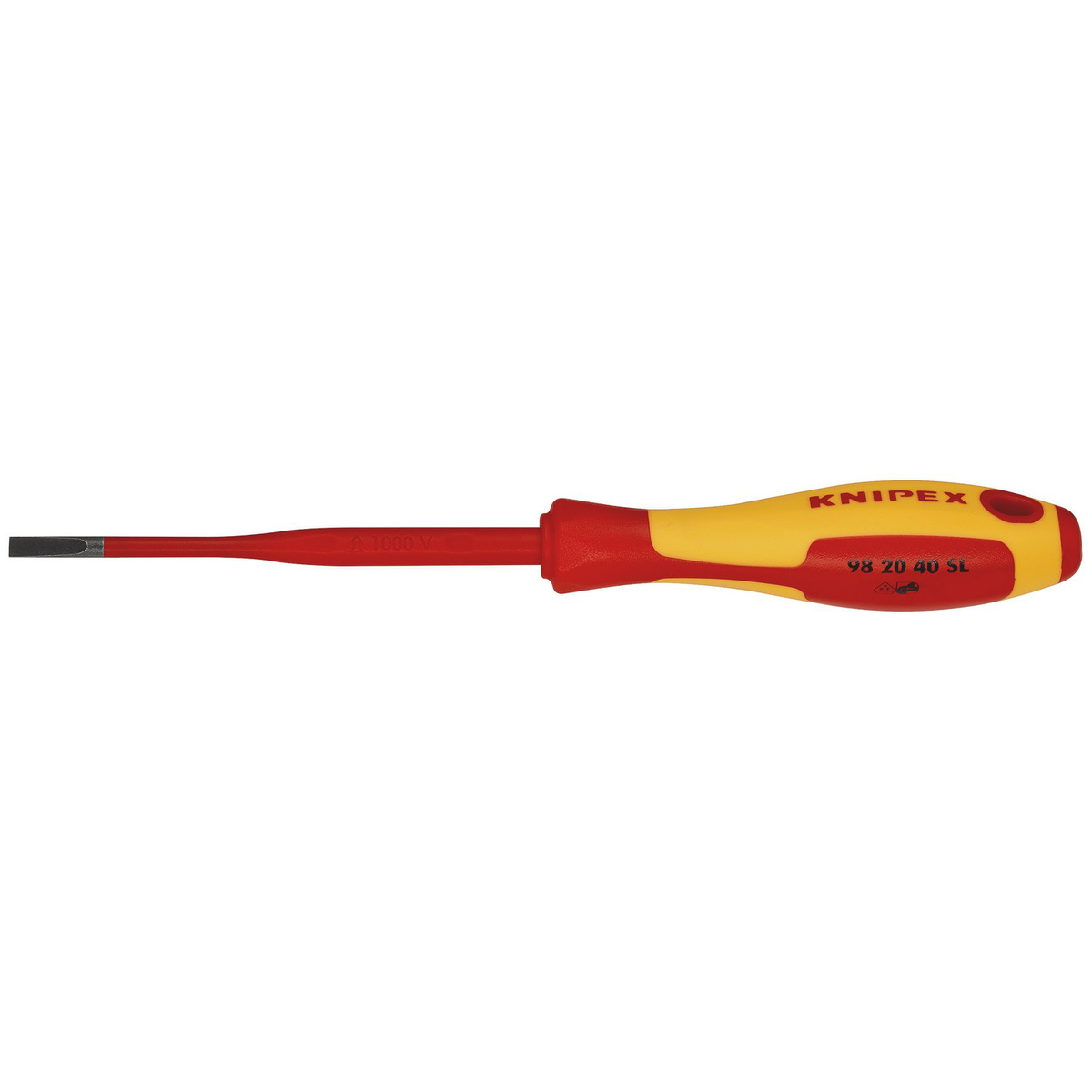 Draper 72387 KNIPEX 98 20 40 SL VDE Slotted Screwdriver 4x100mm
