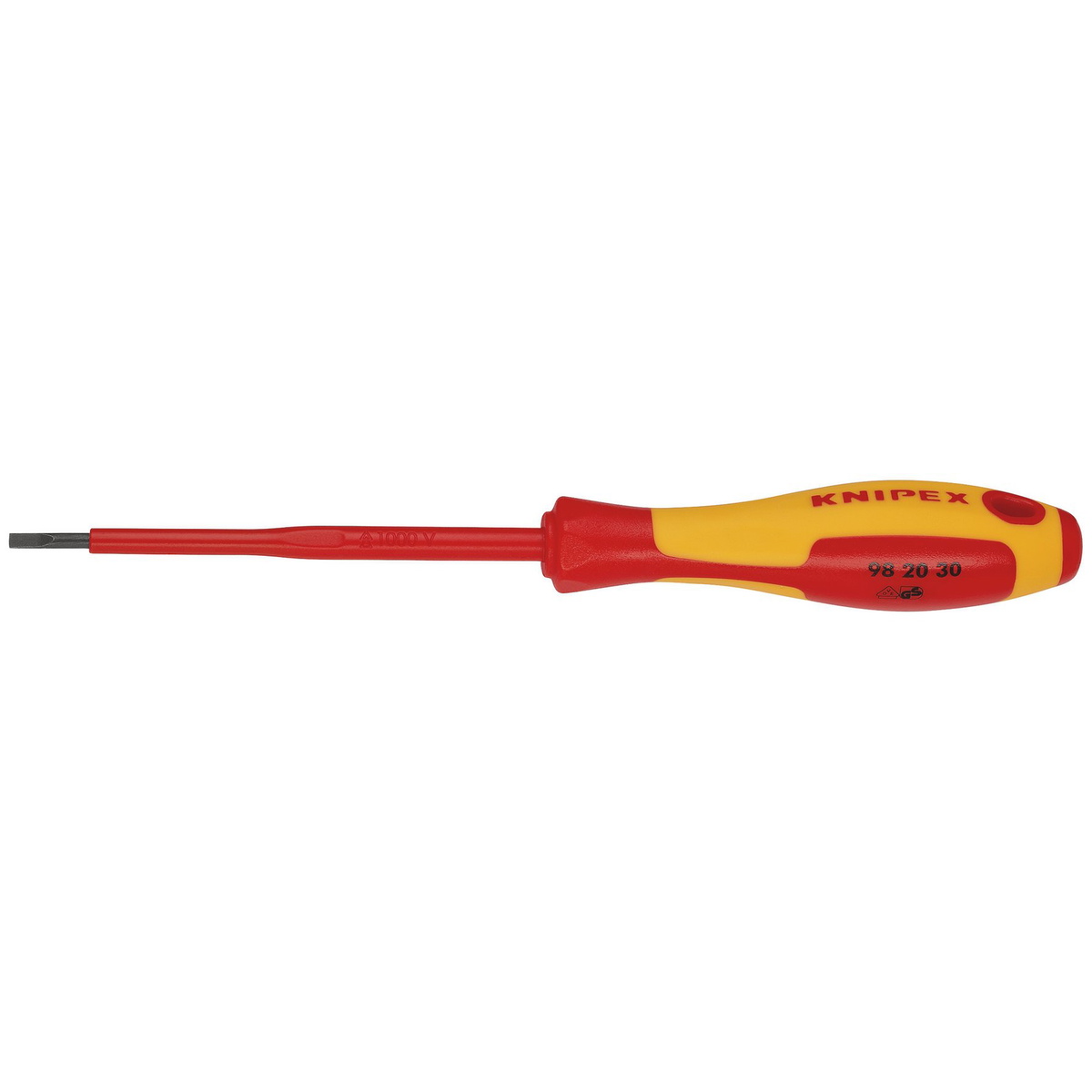 Knipex 76804 98 20 30 VDE Insulated Slotted Screwdriver 100mm