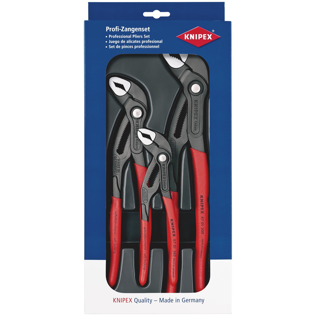 KNIPEX 81572 Cobra Set 00 20 09 V02 3-Piece Pliers