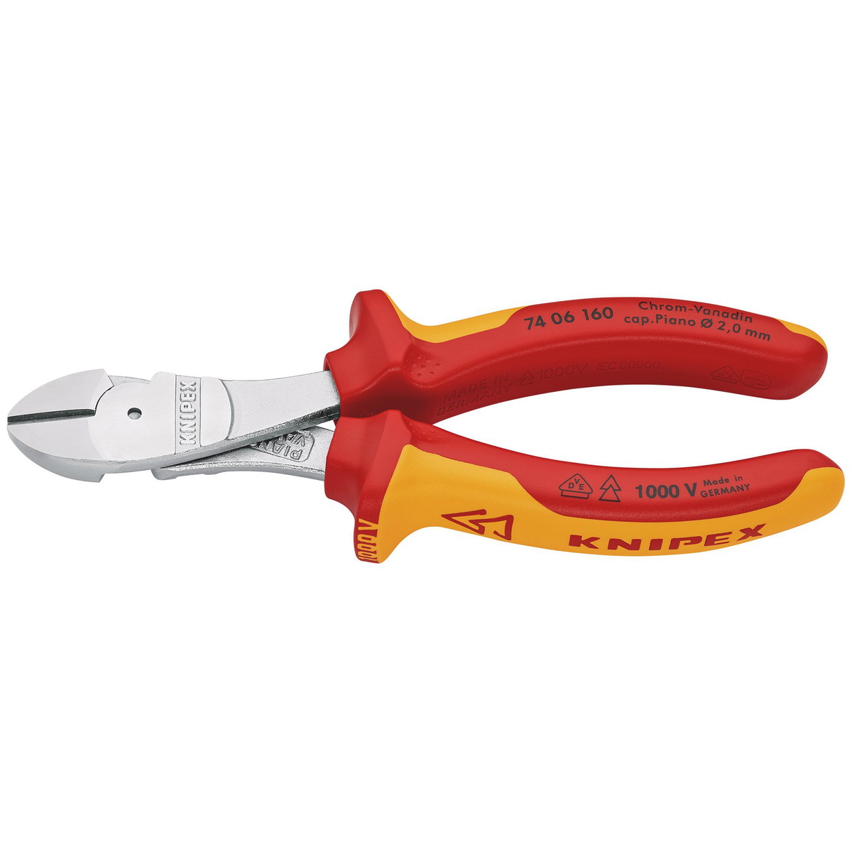 Draper 82412 KNIPEX 74 06 160 SB VDE Diagonal Cutter 160mm