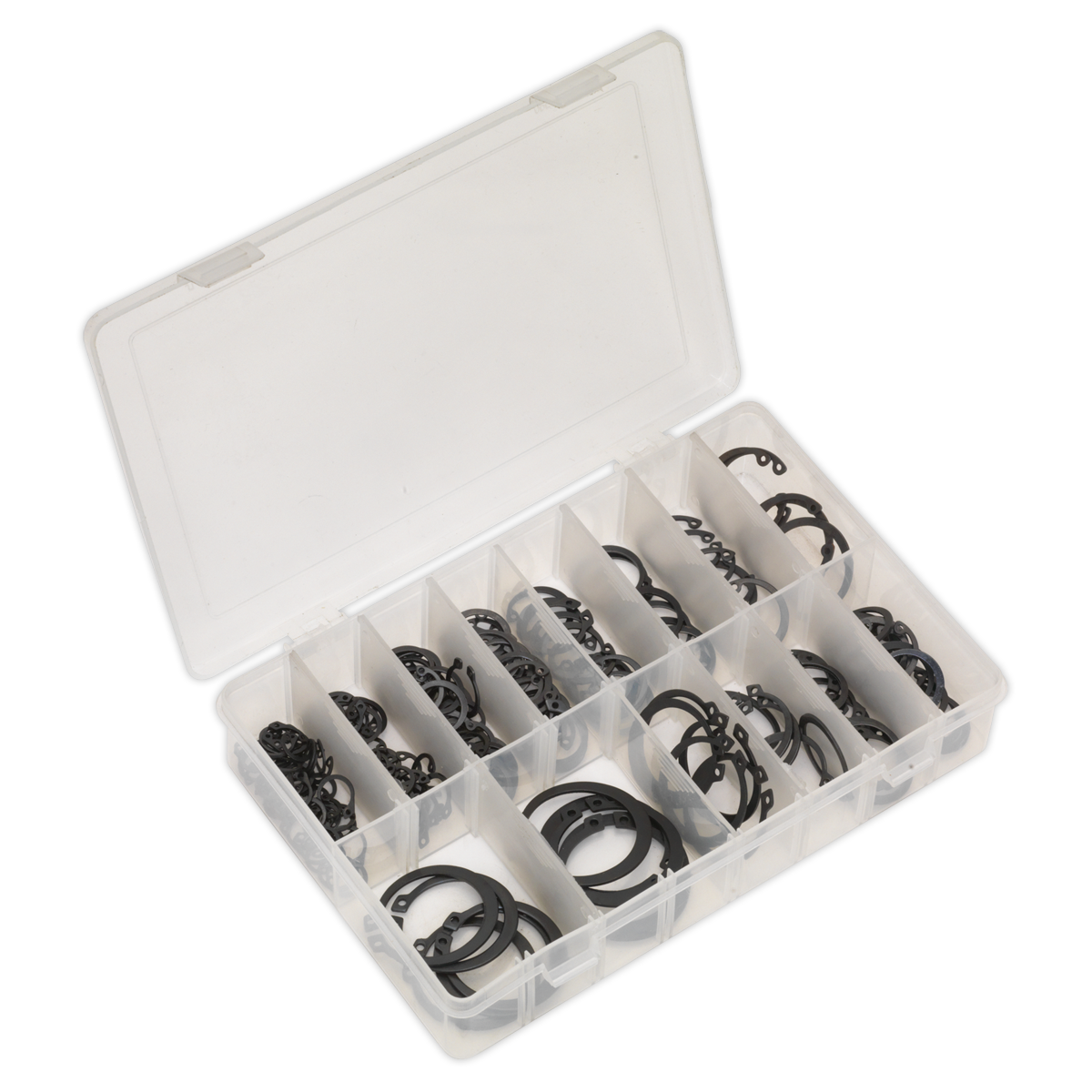 Sealey AB017CC Circlip Assortment 200pc Internal & External Metric