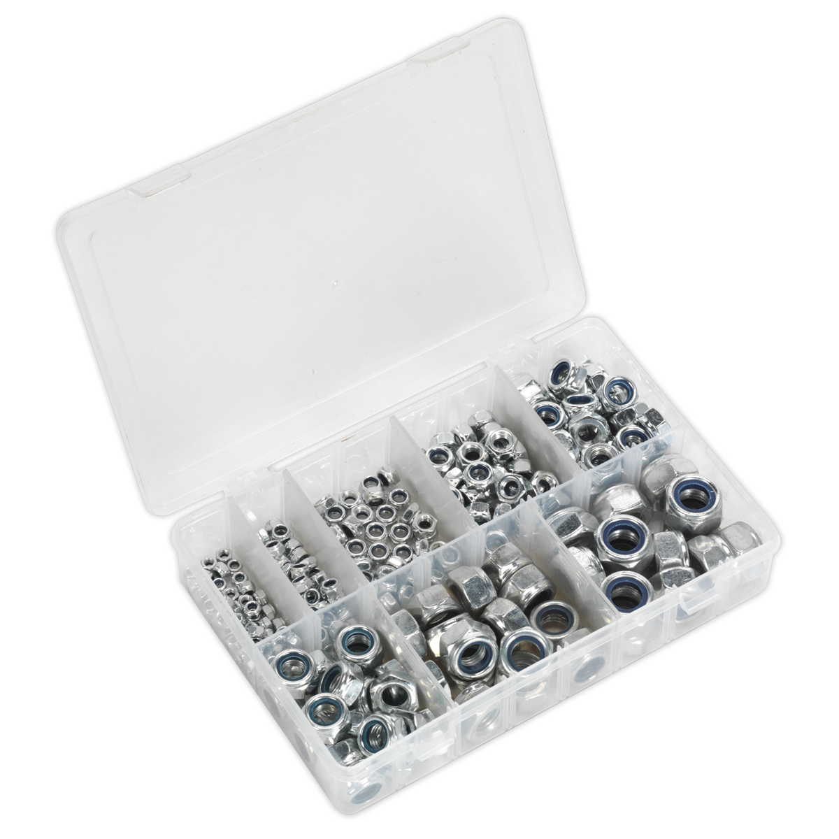 Sealey Nylon Locknut Assortment 255pc M4-M16