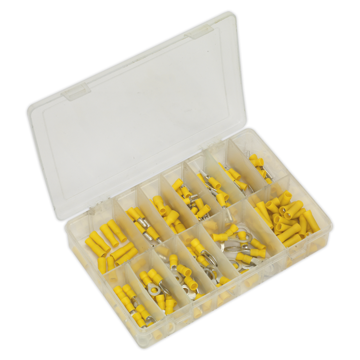 Sealey AB041YT Crimp Terminal Assortment 140pc Yellow