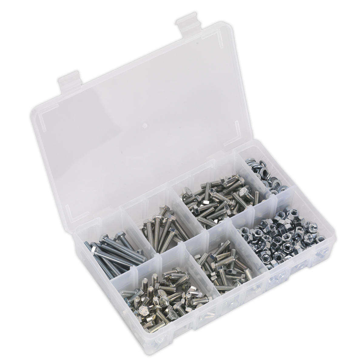 Sealey AB050SNW Setscrew, Nut & Washer Assortment 408pc High Tensile M6 Metric
