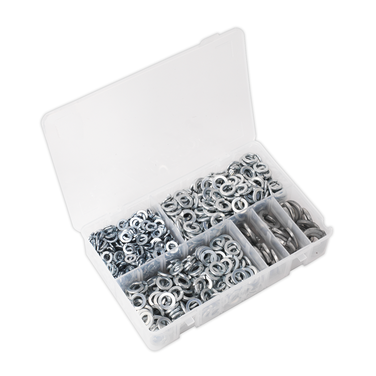Sealey AB058SW Spring Washer Assortment 1010pc DIN 127B M6-M16 Metric Zinc