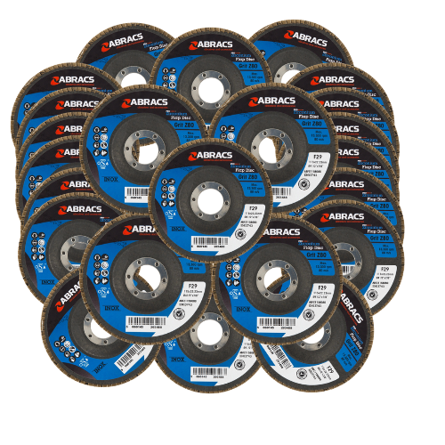 Abracs Flap Discs, 180mm x 40g - Pack of 25, ABFZ180B040