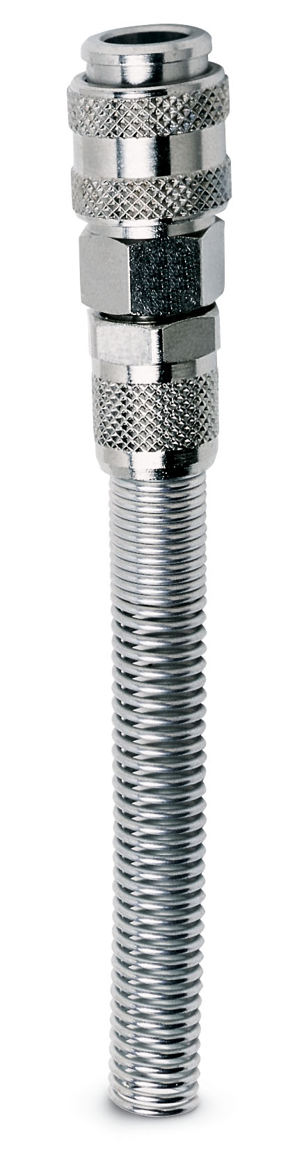 PCL AC11AK6/4 Mini Coupling to Tube (4mm i/d x 6mm o/d) with Anti-Kink Spring