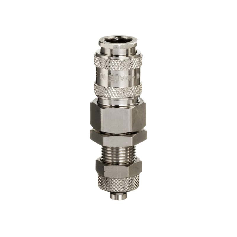 PCL AC11BH8/6 Mini Coupling Bulkhead Fitting to Tube (6mm i/d x 8mm o/d)