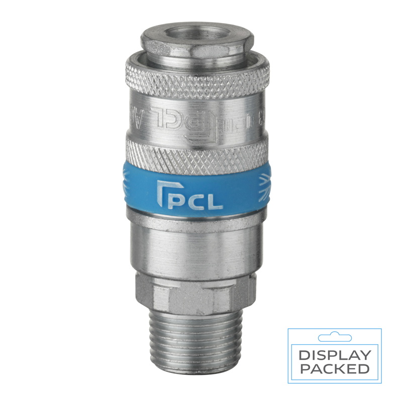 PCL AC21EM05 Airflow Coupling Male Thread R 3/8 (Display Packed)