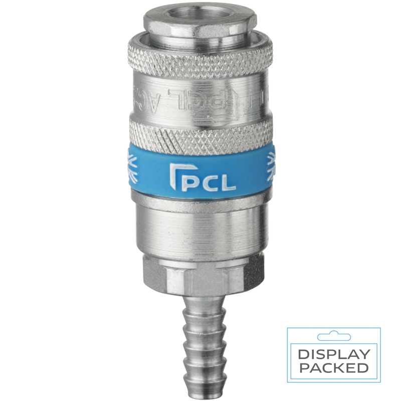 PCL AC21R05 Airflow Coupling 6.35mm (1/4) i/d Hose Tailpiece (Display Packed)