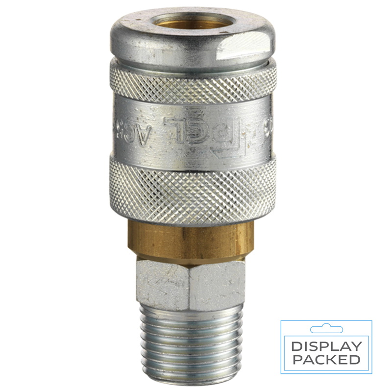 PCL AC5JM05 100 Series Coupling Male Thread R 1/2 (Display Packed)