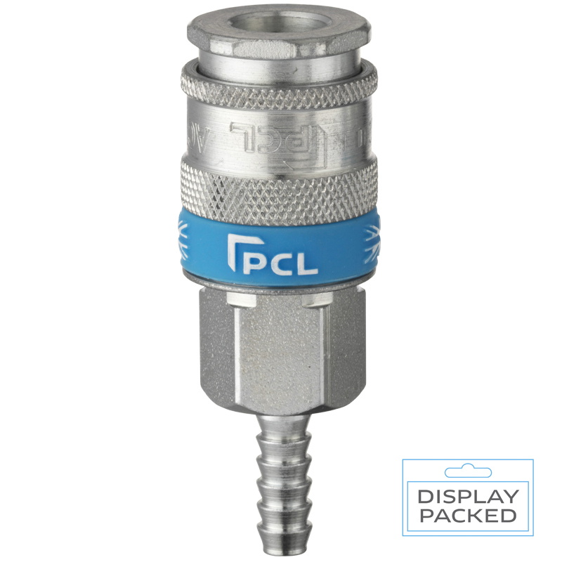PCL AC7106/S XF-Euro Coupling 6mm Hose Tailpiece (Display Packed)