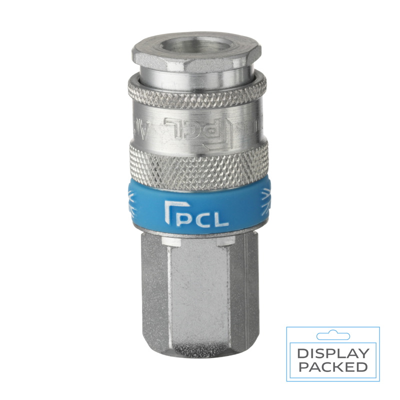 PCL AC71CF/S XF-Euro Coupling Female Thread Rp 1/4 (Display Packed)
