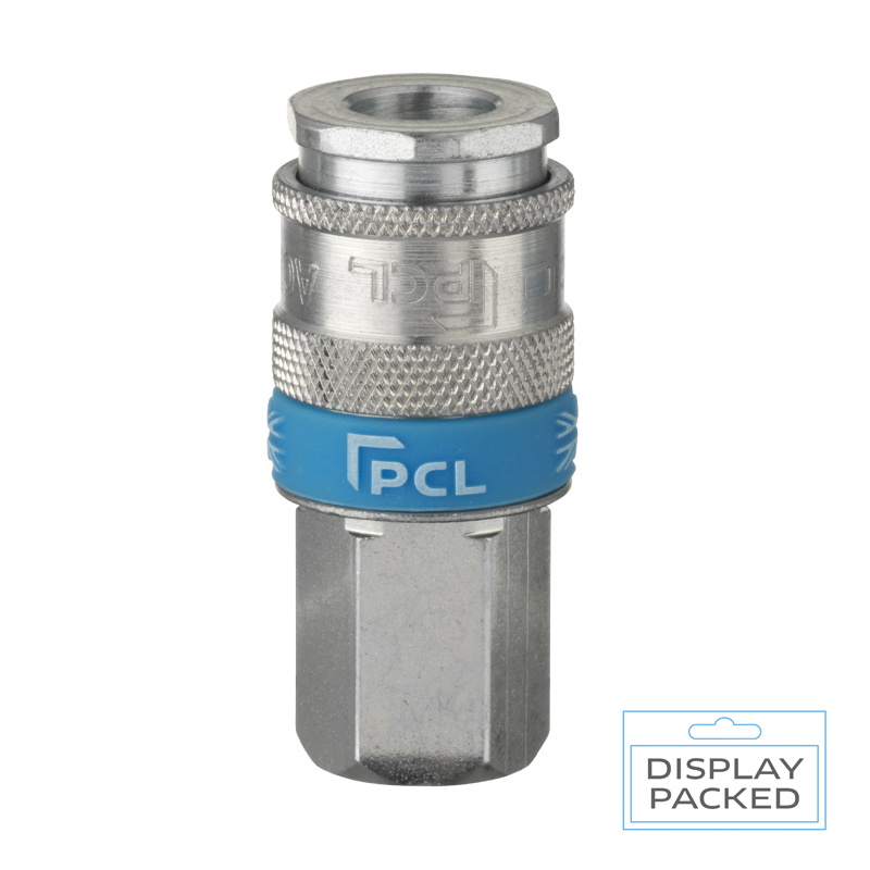 PCL AC71EF/S XF-Euro Coupling Female Thread Rp 3/8 (Display Packed)