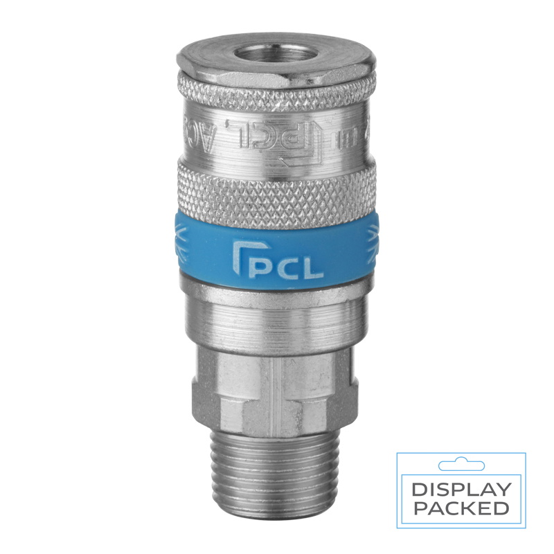 PCL AC91EM05 Vertex Coupling Male Thread R 3/8 (Display Packed)