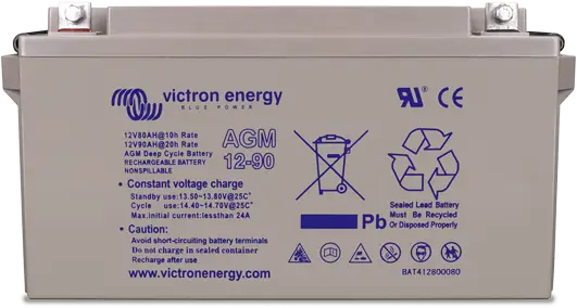 Victron Energy AGM Deep Cycle Battery 12V, 90Ah - BAT412800084