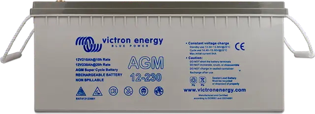 Victron - 12V/15Ah AGM Super Cycle Batt. (Faston-tab 6.3x0.8mm) - BAT412015080