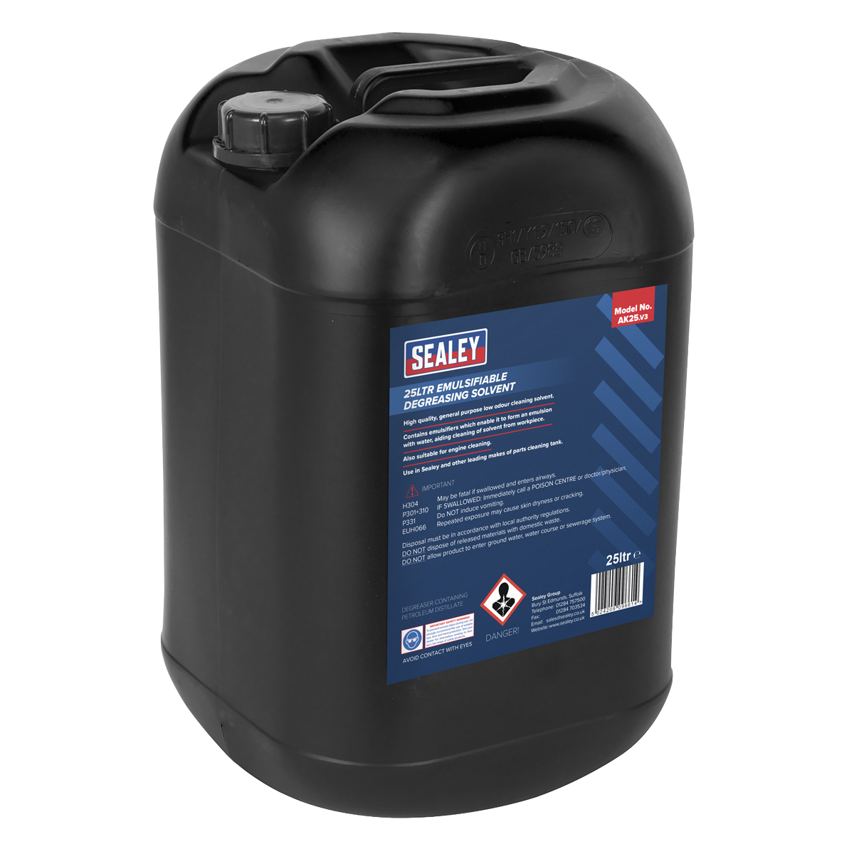 Sealey AK25 Degreasing Solvent Emulsifiable 25L