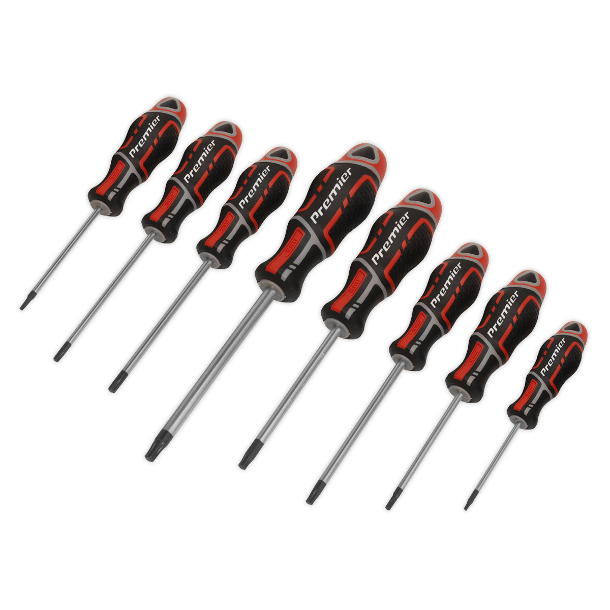 Sealey AK4323 Screwdriver Set 8pc Security TRX-Star* GripMAX® - Red
