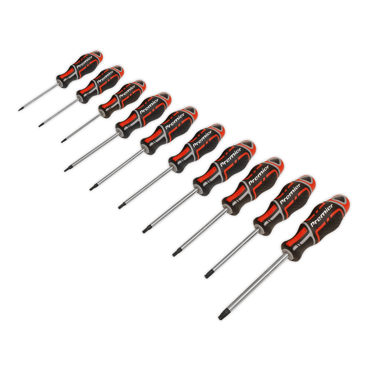 Sealey AK4324 Screwdriver Set 10pc TRX-Star* GripMAX® - Red