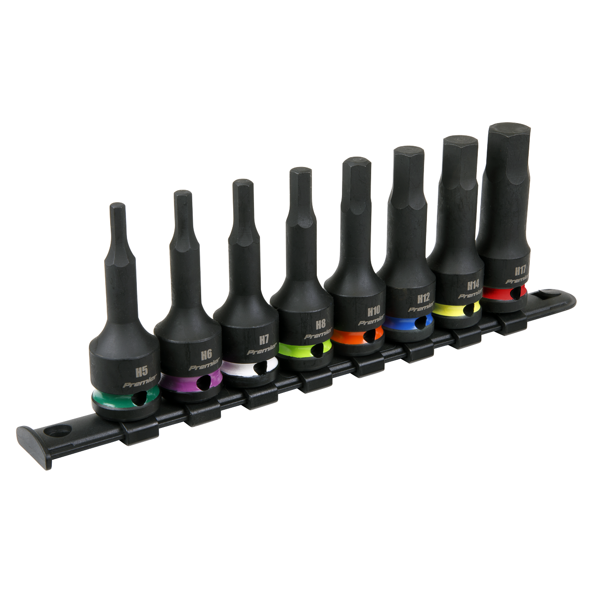 Sealey AK56001 Hex Impact Socket Bit Set 8pc 1/2