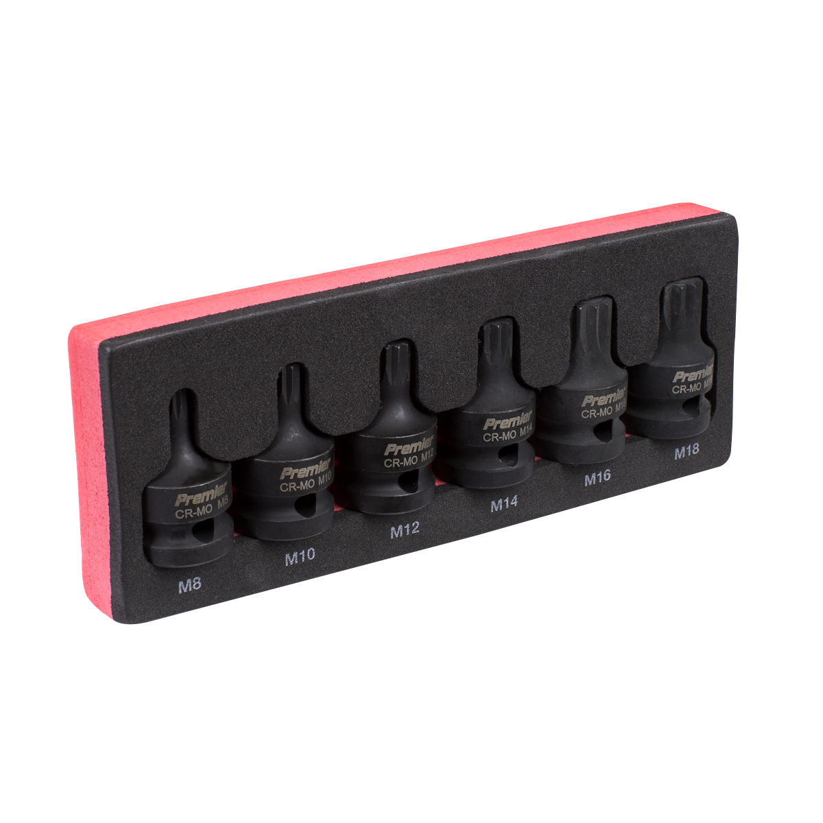 Sealey AK5608 Impact Spline Socket Bit Set 6pc 1/2