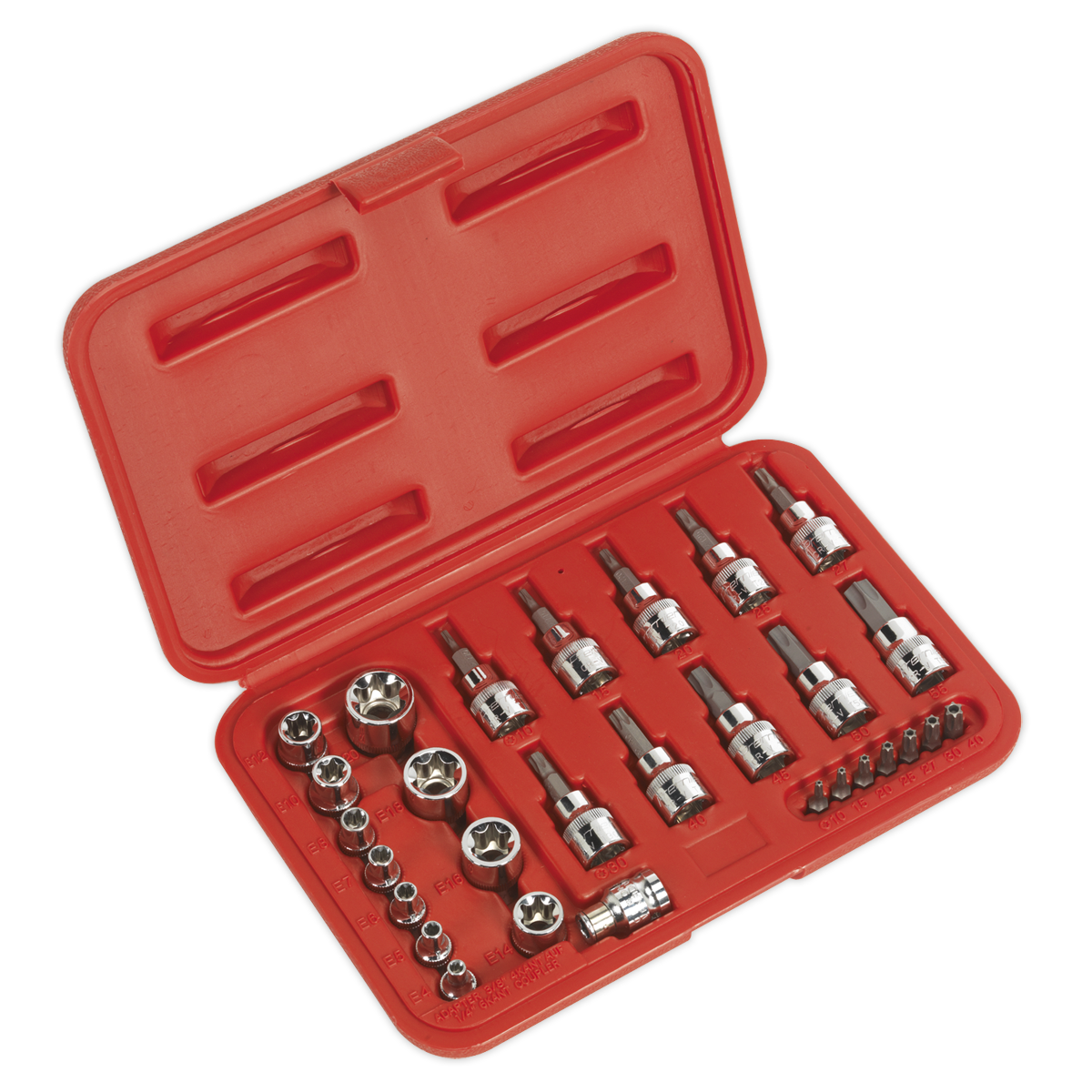 Sealey TRX-Star* Socket & Security Bit Set 29pc 1/4