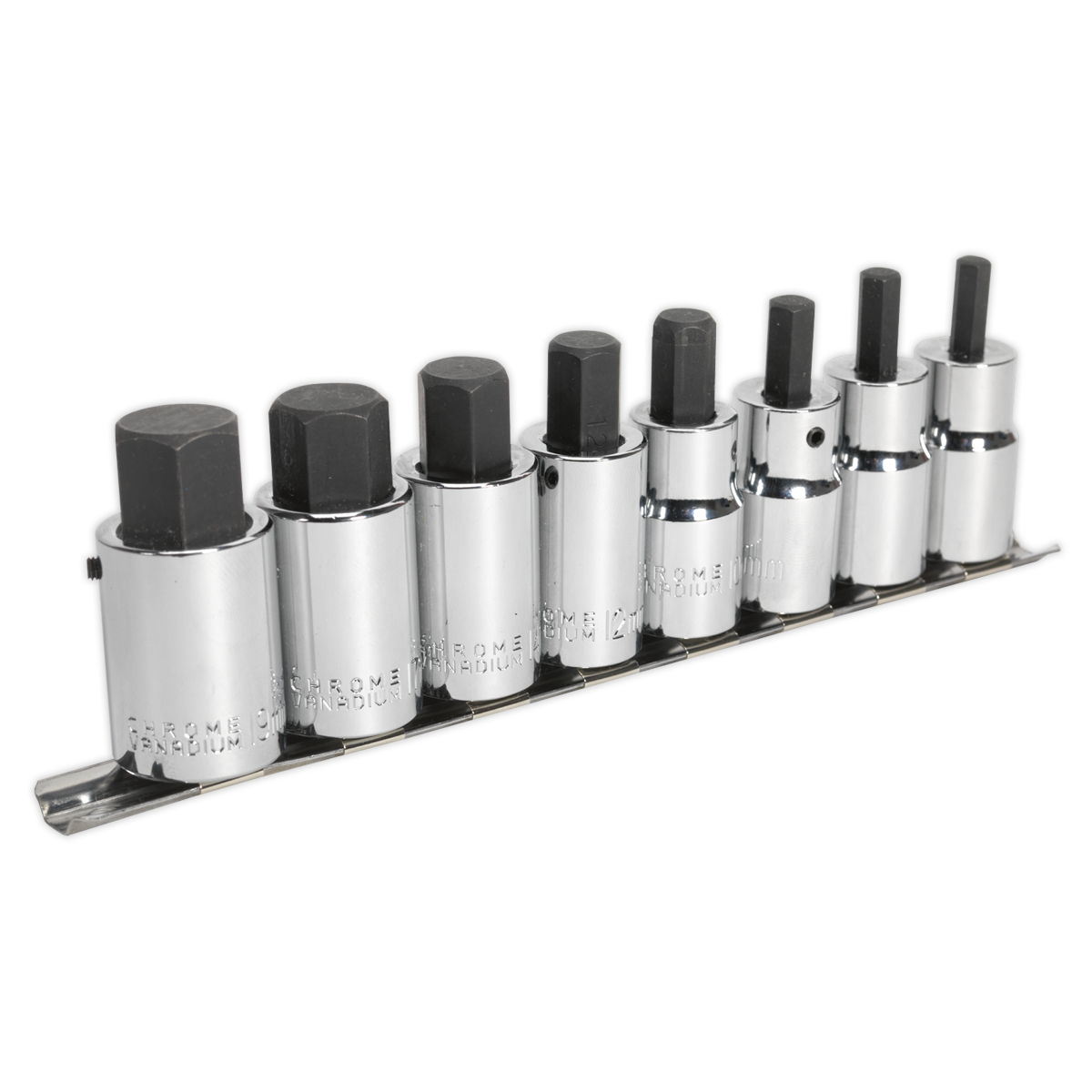Sealey AK62258 Hex Socket Bit Set 8pc 1/2