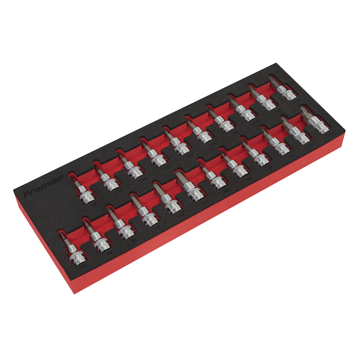 Sealey AK6243 TRX-Star*/Hex/Spline Socket Bit Set 22pc 3/8
