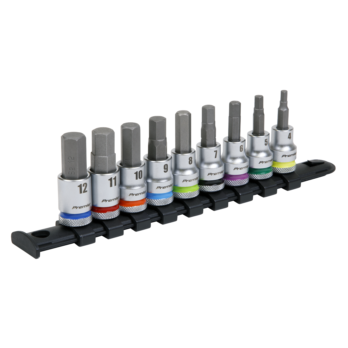 Sealey AK6250 Hex Socket Bit Set 9pc 3/8