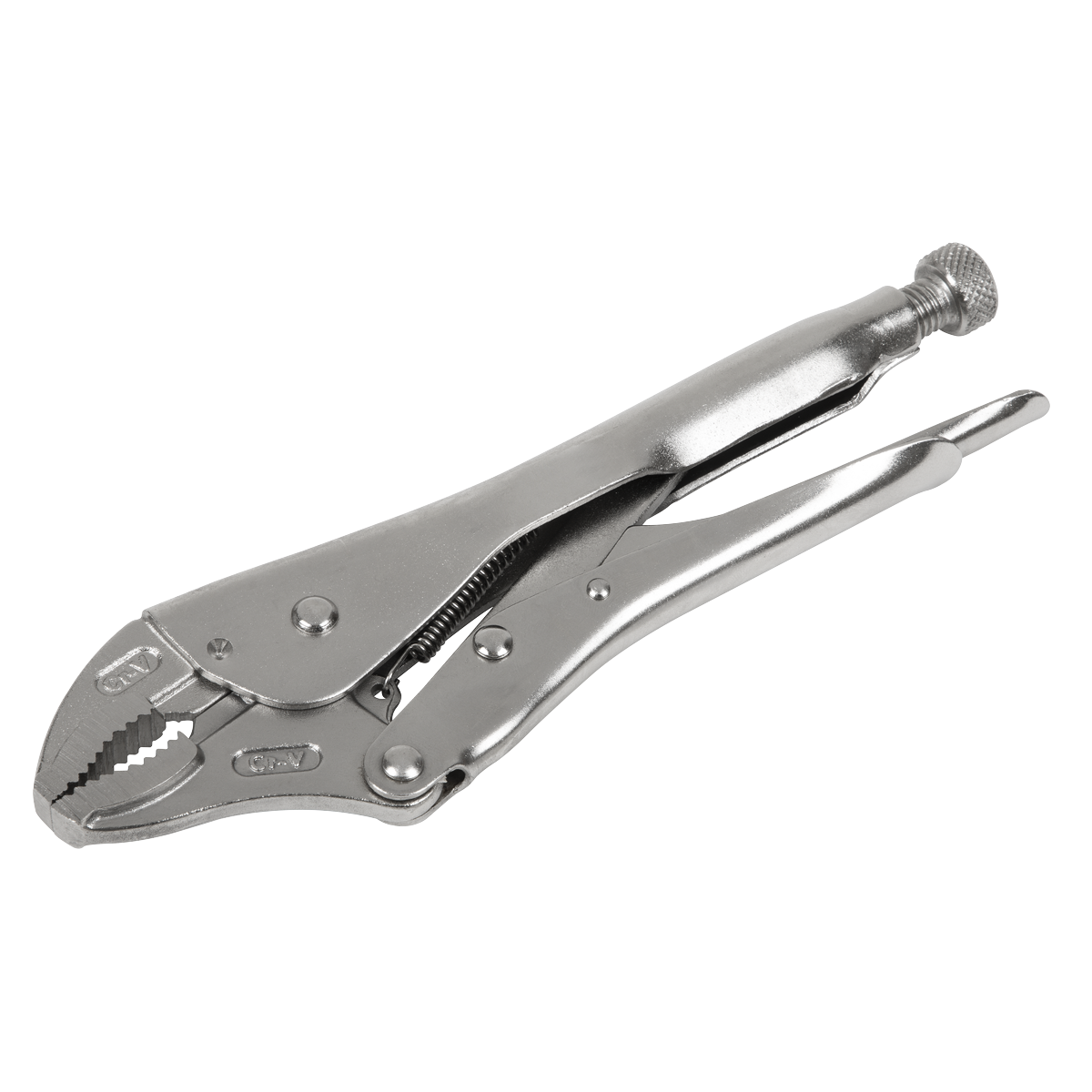 Sealey Locking Pliers Curved Jaws 230mm 0-45mm Capacity