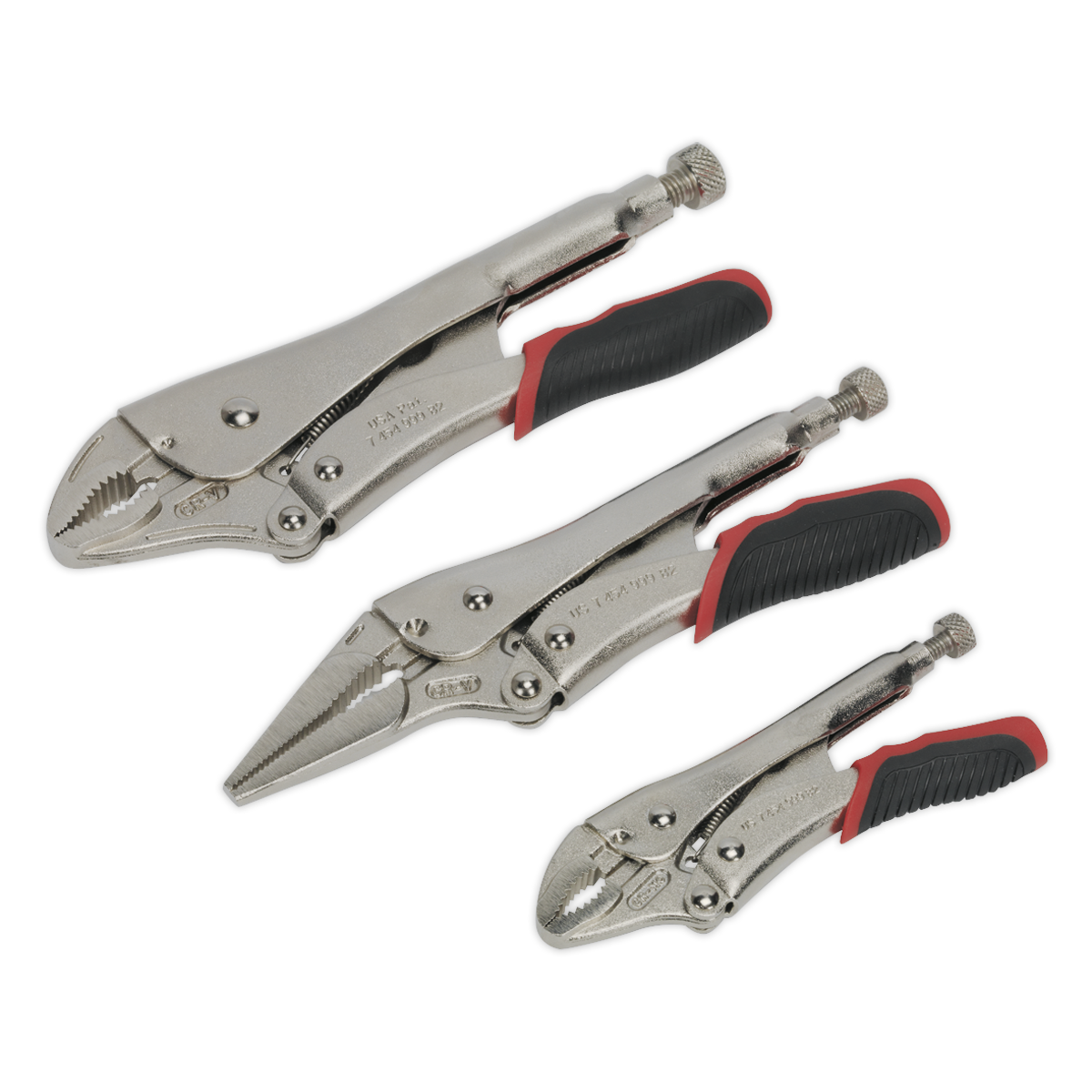 Sealey Locking Pliers Set 3pc Quick Release