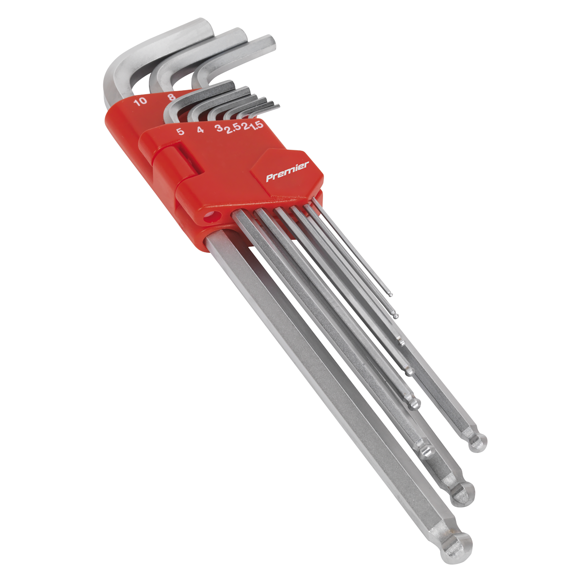 Sealey Ball-End Hex Key Set 9pc Extra-Long Metric