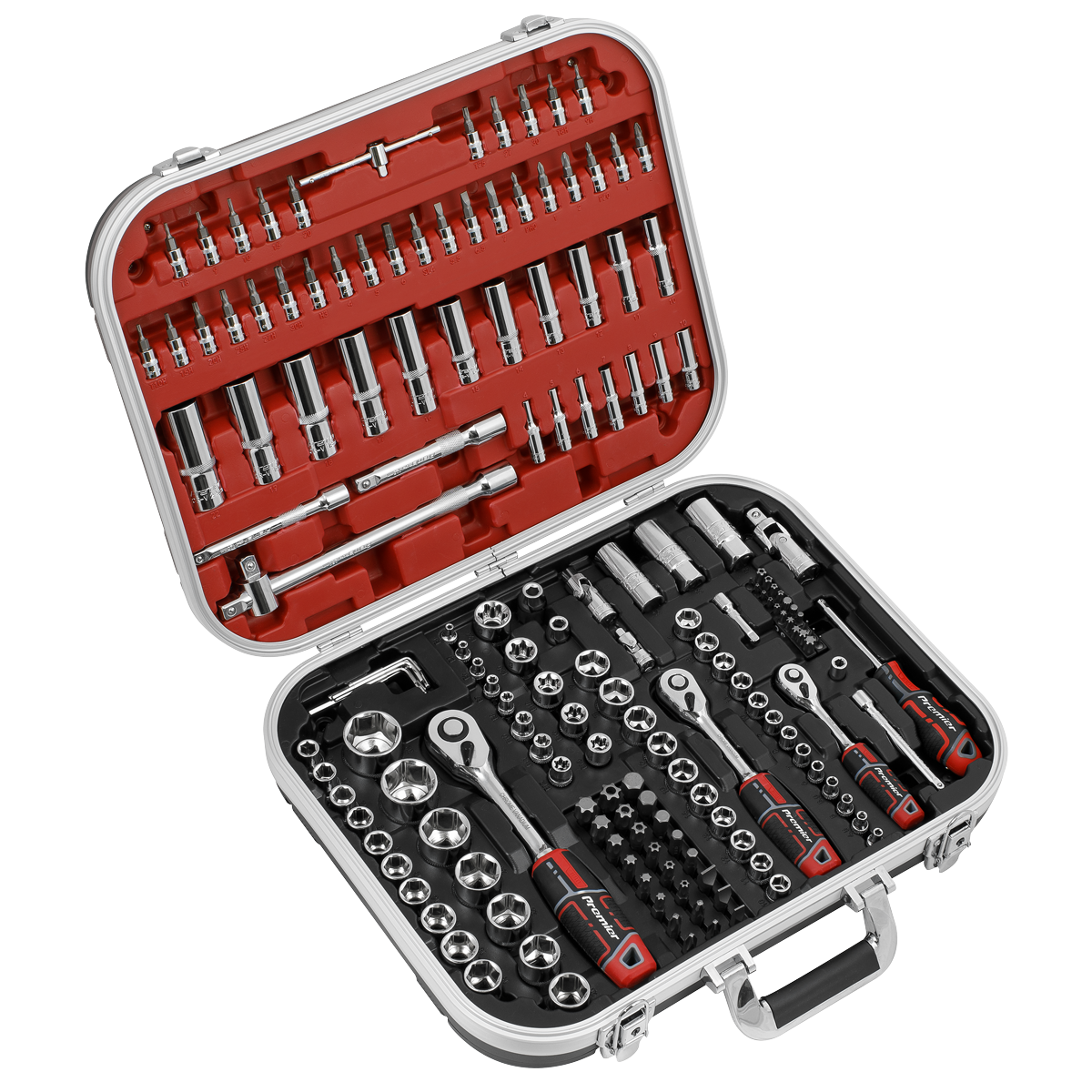 Sealey AK7981 Socket Set 172pc 1/4", 3/8" & 1/2"Sq Drive WallDrive