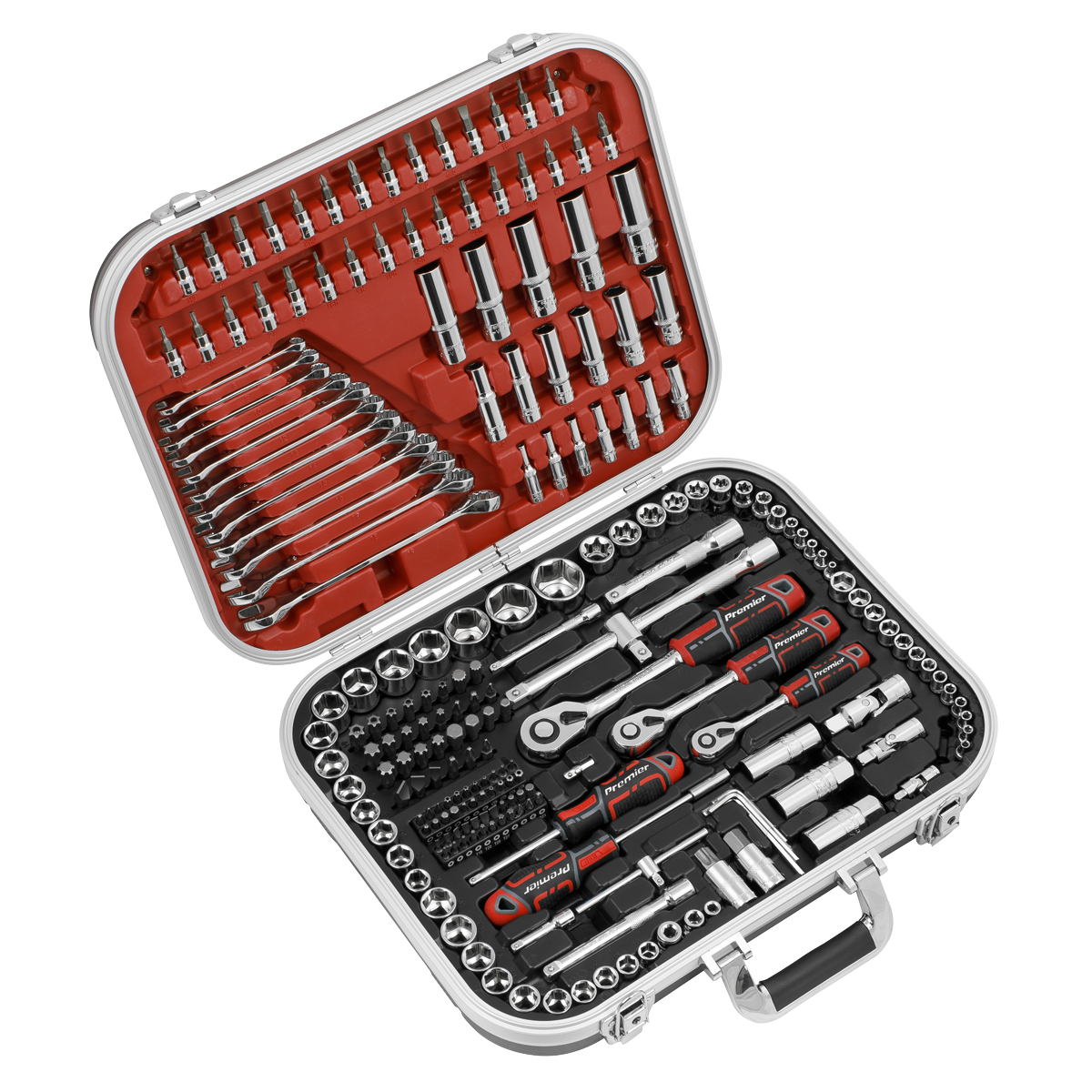 Sealey AK7982 Socket Set 216pc 1/4", 3/8" & 1/2"Sq Drive WallDrive