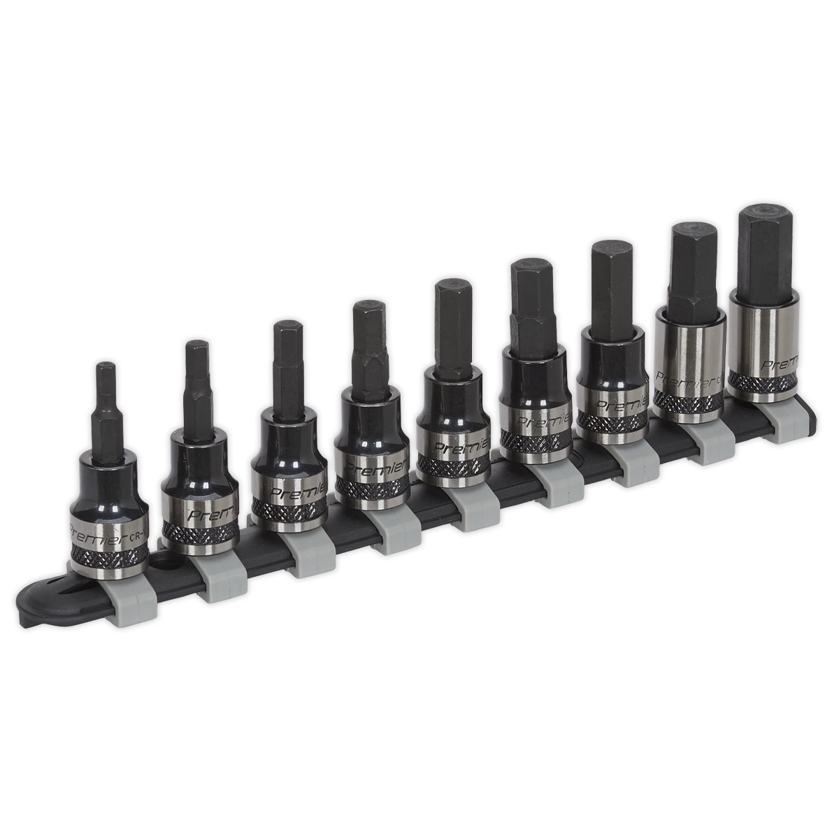 Sealey AK7986 Hex Key Socket Bit Set 9pc 3/8